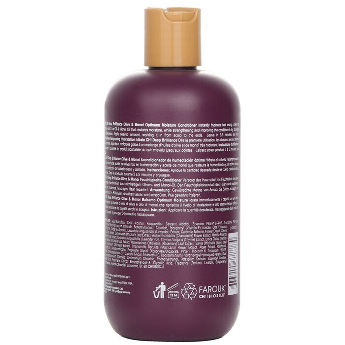 CHI Deep Brilliance Olive & Monoi Après-shampoing Hydratation Optimale 355ml/12oz