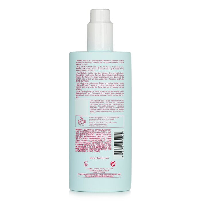 Clarins Lait Hydratant Lissant Corps à l'Aloe Vera - Pour Peau Normale 400ml/13.9oz