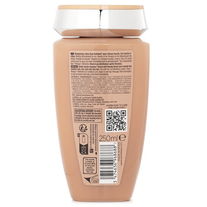 Curl Manifesto Bain Hydratation Douceur Gentle Hydrating Creamy Shampoo (For Curl Very Curly & Coily Hair) 250ml