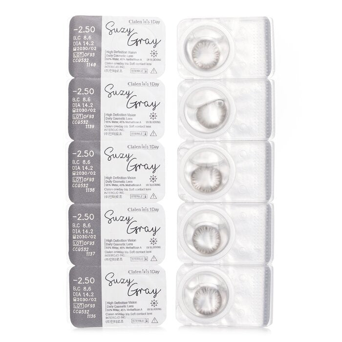 Clalen Iris 1Day Suzy Gray -2.50 5pcs x 1 strip