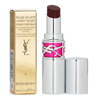 Yves Saint Laurent Rouge Volupte Candy Glaze Double Care Balm -  6 Burgundy Temptation 3.2g